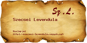 Szecsei Levendula névjegykártya